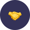 Handshake icon — customer support